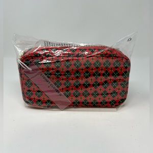 American Girl Stoney Clover Lane Molly Argyle Pattern Makeup Bag Red